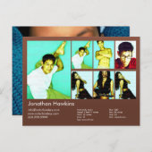 2-zijdig chassis met bruin design briefkaart (Voorkant / Achterkant)