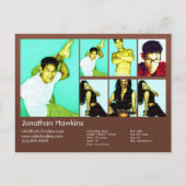 2-zijdig chassis met bruin design briefkaart (Voorkant)