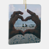  2-zijdig Elegant Scrolls 2 Photo Ceram Keramisch Ornament (Rechts)