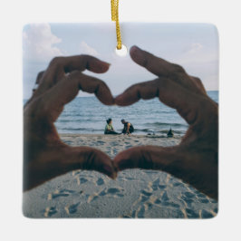  2-zijdig Elegant Scrolls 2 Photo Ceram Keramisch Ornament