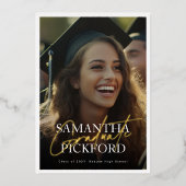 2-zijdig foto High School 2025 Afstudeerfeest Folie Uitnodiging (Voorkant)