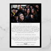 2-zijdig foto High School 2025 Afstudeerfeest Folie Uitnodiging (Achterkant)