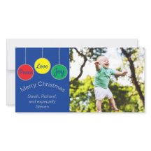 2-zijdig fotokaartje kerstversieringen