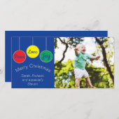 2-zijdig fotokaartje kerstversieringen feestdagenkaart (Voorkant / Achterkant)