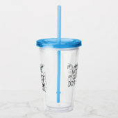 2-zijdig Funny Baby Shark met papa Shark Acryl Drinkbeker (Rechts)