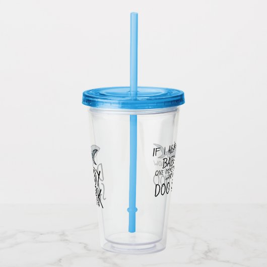 2-zijdig Funny Baby Shark met papa Shark Acryl Drinkbeker (Rechts)