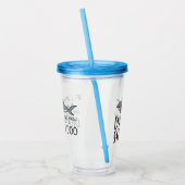 2-zijdig Funny Baby Shark met papa Shark Acryl Drinkbeker (Links)