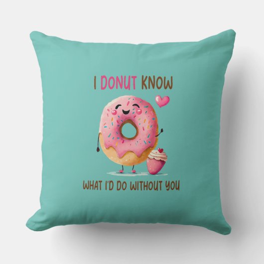 2-zijdig gepersonaliseerd knuffel donut kussen (Voorkant)