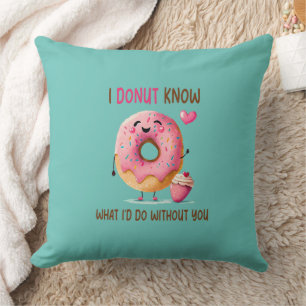 2-zijdig gepersonaliseerd knuffel donut-werpkussen kussen