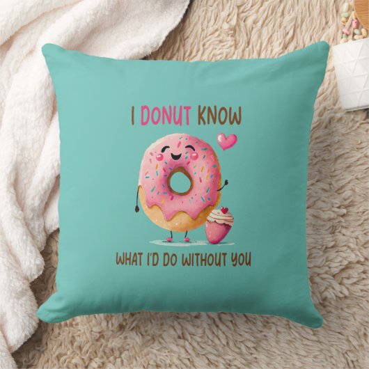 2-zijdig gepersonaliseerd knuffel donut-werpkussen kussen (Deken)