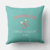 2-zijdig gepersonaliseerd knuffel donut-werpkussen kussen (Achterkant)