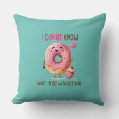 2-zijdig gepersonaliseerd knuffel donut-werpkussen kussen (Voorkant)