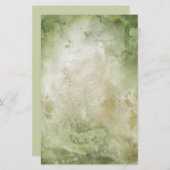 2-zijdig groen- en Gold-Waterverf zeeppapier (Voorkant / Achterkant)