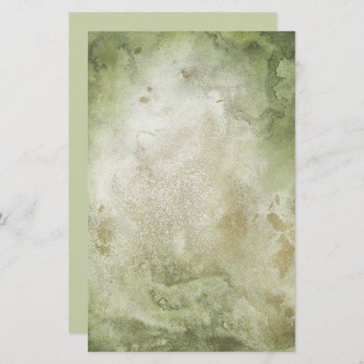 2-zijdig groen- en Gold-Waterverf zeeppapier (Voorkant / Achterkant)