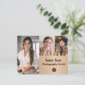 2-zijdig headshot Actor & model Comp Briefkaart (Staand voorkant)