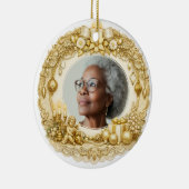 2-zijdig herdenkings Kerstmis Keramisch Ornament (Rechts)