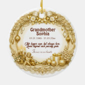 2-zijdig herdenkings Kerstmis Keramisch Ornament (Achterkant)