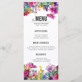 2 zijdig huwelijksmenu Meadow Bloom collectie Menu