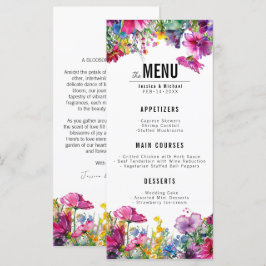 2 zijdig huwelijksmenu Meadow Bloom collectie Menu