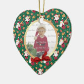 2-zijdig - Ist Christmas Santa Baby Foto Keramisch Ornament (Links)