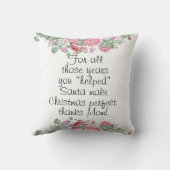 2-zijdig kerstcadeau voor moeder. met rozen kussen (Achterkant)