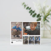 2-zijdig Kinder Actor-Model Sjabloon van het Hoofd Briefkaart (Staand voorkant)