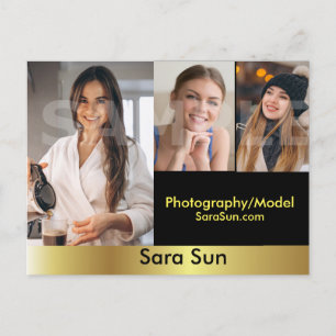 2-zijdig koploper en model hoofdopname Comp Briefkaart