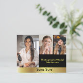 2-zijdig koploper en model hoofdopname Comp Briefkaart (Staand voorkant)