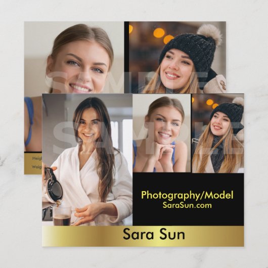 2-zijdig koploper en model hoofdopname Comp Briefkaart (Voorkant / Achterkant)