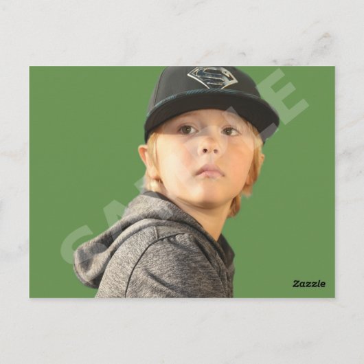 2-zijdig koplopkaart, groen voor actor-model briefkaart (Achterkant)