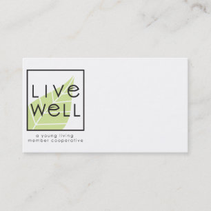 , 2-zijdig Live Well Visitekaartje