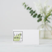 , 2-zijdig Live Well Visitekaartje (Staand voorkant)