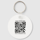 2-zijdig, Logo, QR Code, Bedrijf, Bedrijfs-URL Sleutelhanger (Achterkant)