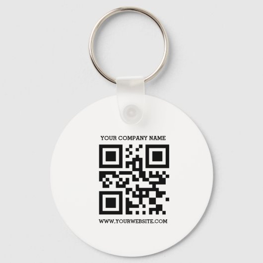 2-zijdig, Logo, QR Code, Bedrijf, Bedrijfs-URL Sleutelhanger (Achterkant)