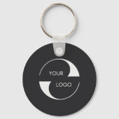 2-zijdig Logo, QR Code Bedrijfsnaam Zakelijke URL  Sleutelhanger (Voorkant)