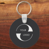 2-zijdig Logo, QR Code Bedrijfsnaam Zakelijke URL  Sleutelhanger (Voorkant)