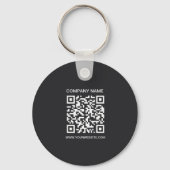 2-zijdig Logo, QR Code Bedrijfsnaam Zakelijke URL  Sleutelhanger (Achterkant)