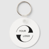 2-zijdig Logo, QR-code Bedrijfsnaam Zakelijke URL Sleutelhanger (Voorkant)