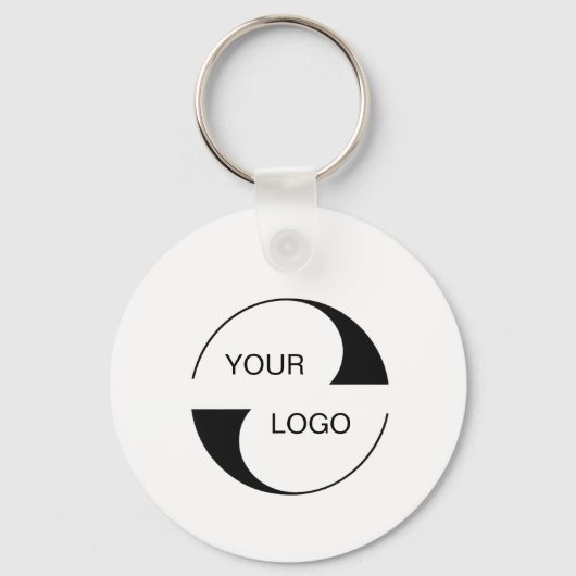 2-zijdig Logo, QR-code Bedrijfsnaam Zakelijke URL Sleutelhanger (Voorkant)