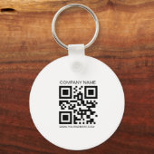2-zijdig Logo, QR-code Bedrijfsnaam Zakelijke URL Sleutelhanger (Achterkant)
