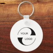 2-zijdig Logo, QR-code Bedrijfsnaam Zakelijke URL Sleutelhanger (Voorkant)