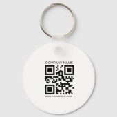 2-zijdig Logo, QR-code Bedrijfsnaam Zakelijke URL Sleutelhanger (Achterkant)
