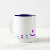 2-zijdig meer Happy Icon-Mok Tweekleurige Koffiemok (Voorkant links)