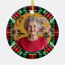 2-zijdig Memorial Christmas plaid ornament
