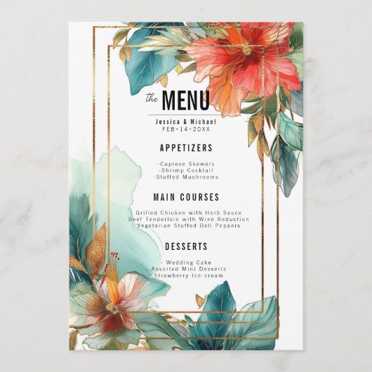 2 zijdig menu + DRINKEN Hibiscus Serenade Paradise (Voorkant)