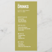 2 zijdig MENU + DRINKEN Minimalistisch Vet (Achterkant)