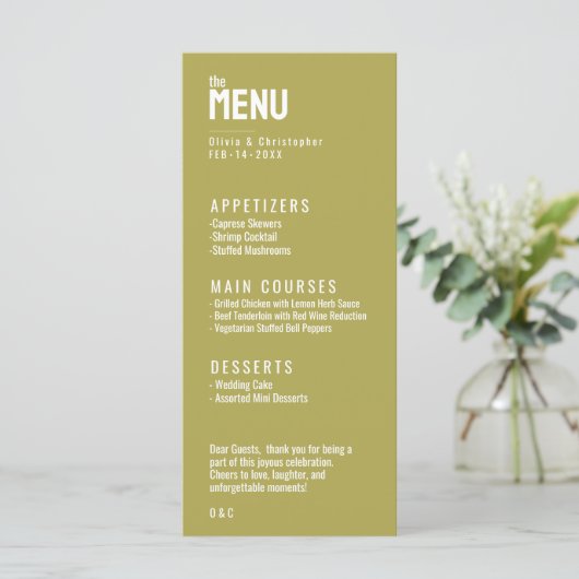 2 zijdig MENU + DRINKEN Minimalistisch Vet (Staand voorkant)