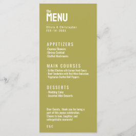 2 zijdig MENU + DRINKEN Minimalistisch Vet