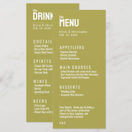 2 zijdig MENU + DRINKEN Minimalistisch Vet