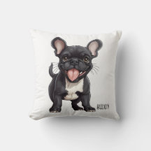 2 zijdig met aangepaste tekst, franse puppy